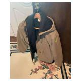 Carhartt Hooded Work Jacket Tan Size L