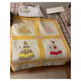Handmade Quilt with Southern Belle Applique Design