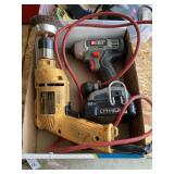 Dewalt Corded Drill and Porter Cable 18V Lithium-Ion Cordless Impact Driver