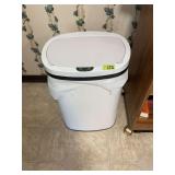 White Motion Sensor Automatic Trash Can