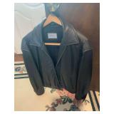 Hathaway Black Leather Jacket Size Medium