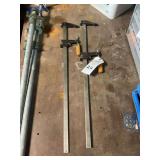 Set of Two Bar Clamps with Wooden Handles