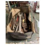 Assorted Hand Tools and Canvas Tool Bag Lot