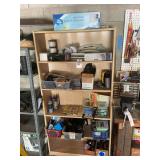 Shelf Contents Lot Including Grab Bars Hardware and Workshop Supplies