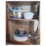 Assorted Kitchen Cabinet Dinnerware and Drinkware Lot