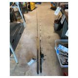Two Fishing Rods with Spincast Reels