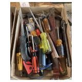 Assorted Hand Tool Lot Including Screwdrivers, Hammers, and Saws