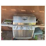 GrillPro Stainless Steel Gas Grill with Side Burner