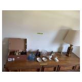 Lot of Assorted Collectibles, Glassware, and Home Decor