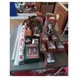 Christmas Santas From Around The World Collection Figurine Lot With Gift Wrap And Bows