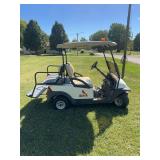Club Car Golf Cart with St. Louis Cardinals Decal and Rear Utility Seat