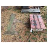 Heavy Duty Steel I-Beam with Concrete Core and Associated Metal Plate