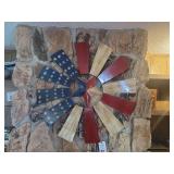 Patriotic Windmill Wall Decor with Star Center