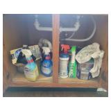 Assorted Household Cleaning Supplies and Storage Lot