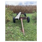 Heavy-Duty Farm Wagon Running Gear with Four Wheels and Drawbar