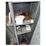 Assorted Lot of Ammunition, Cleaning Supplies, and Accessories inside Cabinet
