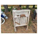 Cast Iron and Wood Hand Crank Corn Sheller Machine