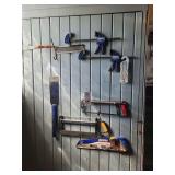 Assorted Hand Saws and Clamps Lot including Irwin and Kobalt