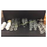 Clear Glass, Corning Cups Etc
