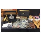 Decanters, Clear Glass, toy Cars, etc
