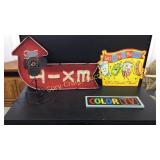Metal Decorative Signs and Small Theatre Light