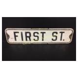 First St Sign Metal