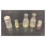 Sangamo Milk Bottles, 3 Old Glass Bottles