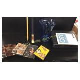 Pool Cue, Blue Vase, Dvd, RCA VHS Player