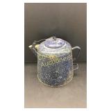 Vintage Granite Blue White Speckle Water Pot