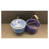 2 Graniteware Pots One With Lid