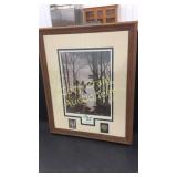 Twisting Through Duck Picture With Stamp and Gold
