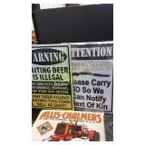 Tin Signs, 2 Decorative Plates