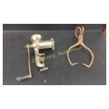 Meat Grinder, Ice Tongs