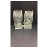 2 hanging candle holders and a baking dish