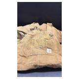 Carhartt bibs size 44X34, coat size 54, gloves,