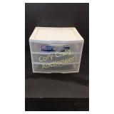 Sterilite 3 drawer container and fishing pole