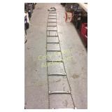 Emergency ladder and oval metal tub