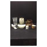 Planters, vases, ashtrays, chick on nests,