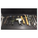 Mallet, axe, bolt cutters, hammer, monkey
