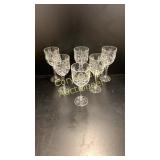 6 Crystal Wine Goblets