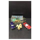 Collector cars, Christmas ornaments, John Deere