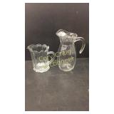2 glass pitchers, 2 teapots (1 is Avon), candy