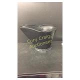 Ash bucket, mirror on swivel arm, crock, whiskey