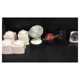 4 Mini Fans, White Canister Set