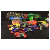 Nerf guns and ammo, squirt guns, 2 rubber band