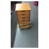 Bathroom cabinet with 6 drawers on wheels  26"