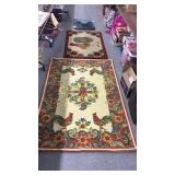3 rugs, 1 is 64"X41" and 2 are 46"X30" and 2