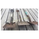 3 shovels