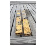 2 metal saw horses adjustable legs