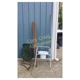 Sprayer pole, portable stool, shelf molding,